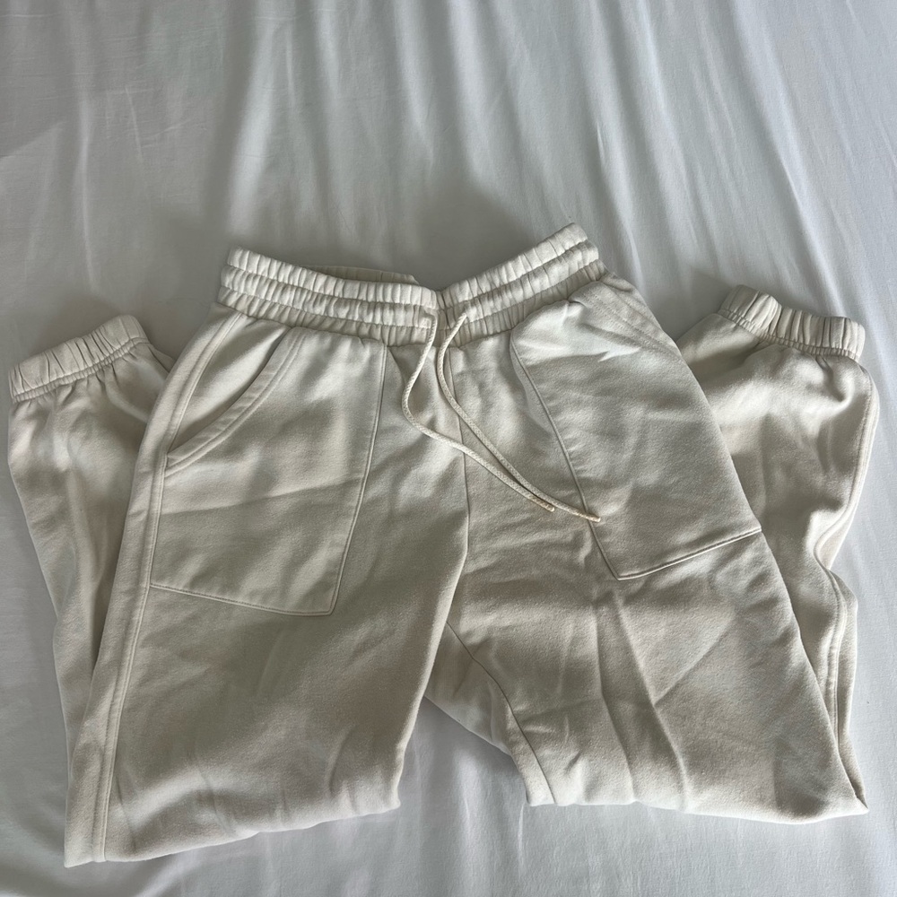 Cream Jogger Pants